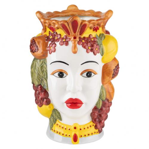 Regalo Matrimonio Sicilia - Vaso Moro Regina Melagrana dipinto a mano in porcellana