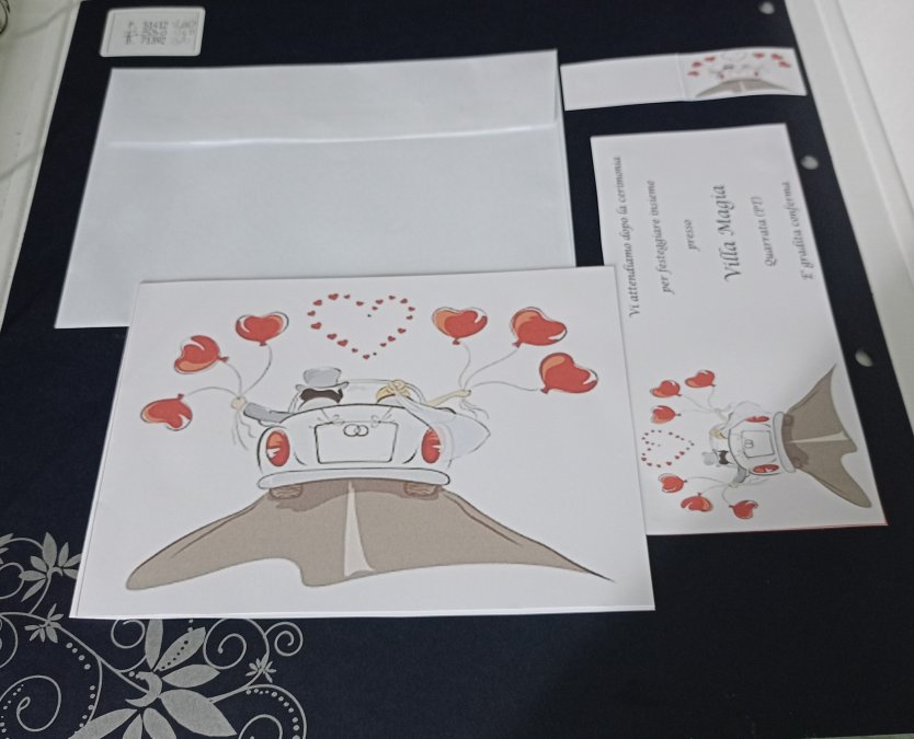 Partecipazioni Matrimonio - Partecipazione Sposi con macchina stampata