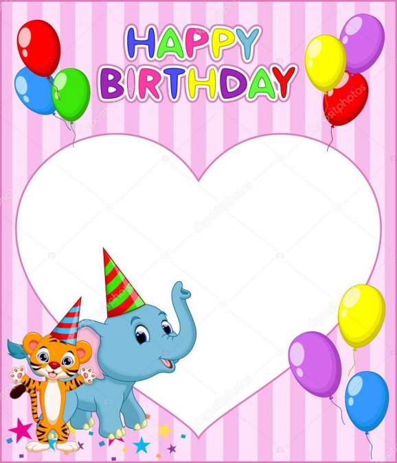 Invito Compleanno - Elefantino e Tigrotto